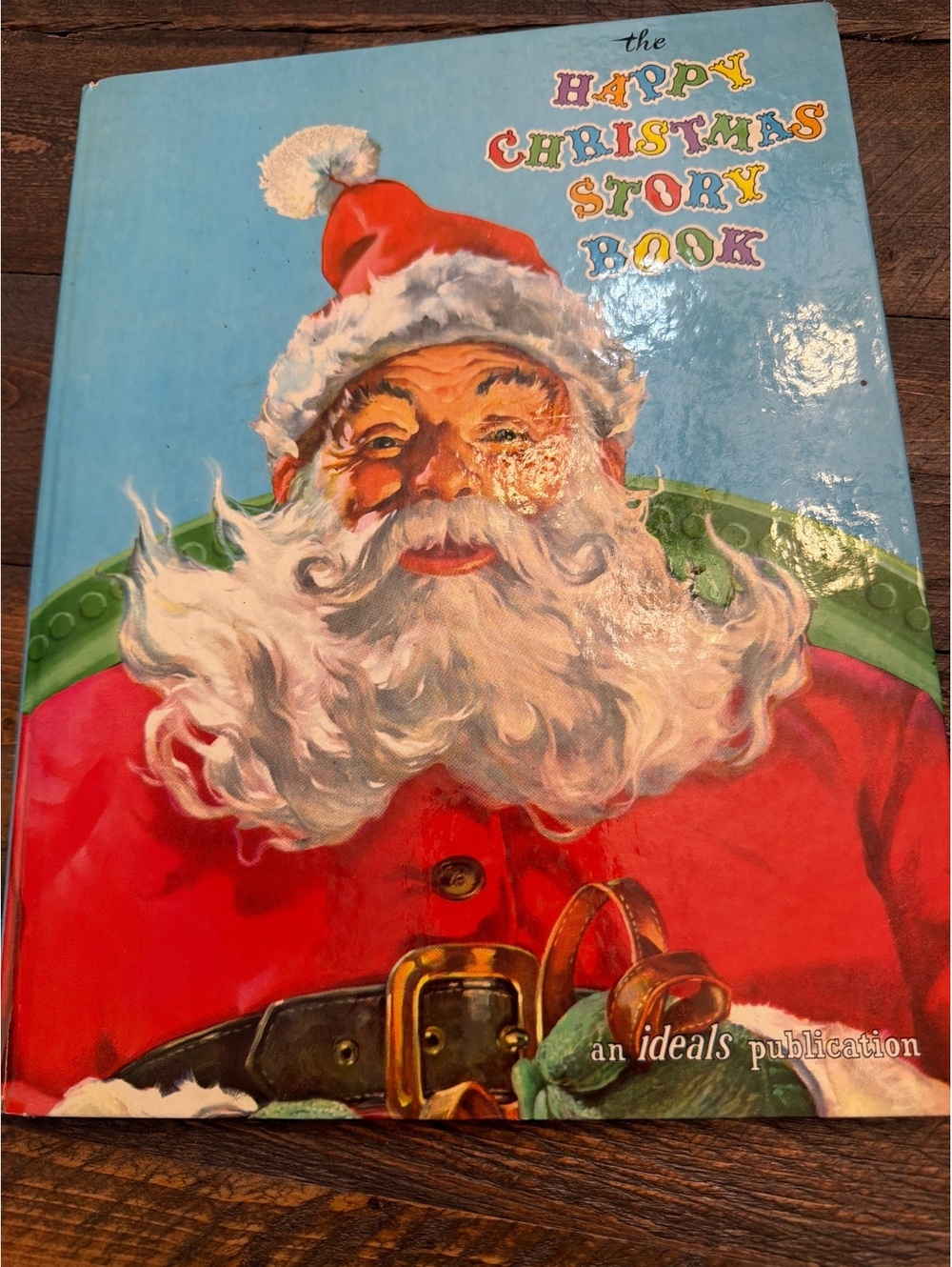 Vintage 1961 The Happy Christmas Story Book Ideals Hardcover Childrens Santa